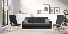 Sedacia súprava Diana 3+1+1, sivá (Matana 05/pol. 03, prírodné)