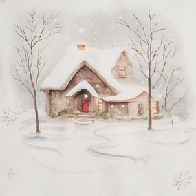 VIANOČNÉ SATÉNOVÉ OBLIEČKY JOYFULL 160X200 CM, 2 KS 70X80 CM VZOROVANÉ