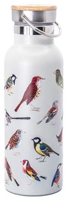Biela cestovná antikoro fľaša 425 ml Vintage Birds – Sass &amp; Belle