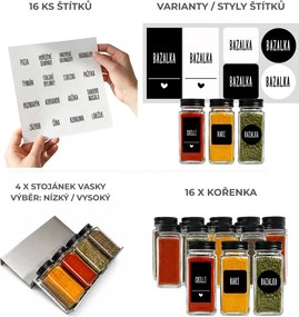 Orion Sada 16ks kořenek BLACKEMBER 120ml + 4ks organizér na kořenky VASKY - NEREZ + sada 16ks štítků