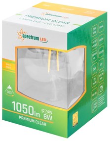 LED žiarovka GLOBE E-27 230V 8W neutrálna biela