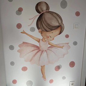 Textilná nálepka na stenu Baletka