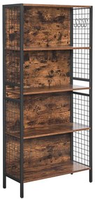 Knižnica NAVARO hnedá/čierna