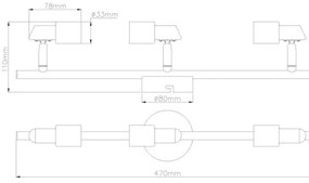 Globo 57385-3 - LED Bodové svietidlo KINLEY 3xGU10/3W/230V