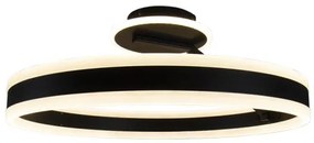 LED Stmievateľný prisadený luster LED/86W/230V 3000-6500K čierna + diaľkové ovládanie