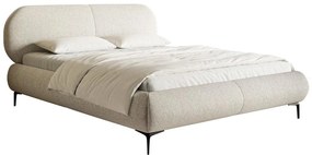 Manželská posteľ 140 cm Octave 140B (s roštom) (svetlobéžová + čierna). Vlastná spoľahlivá doprava až k Vám domov. 1100022