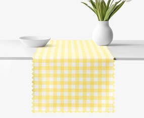 Goldea behúň na stôl teflónový - žlté kocky 20x120 cm