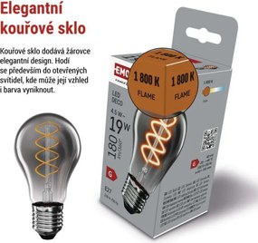 LED žiarovka DECO dymová A60 teplá biela