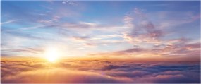 Obraz - Západ slnka nad mrakmi (120x50 cm)