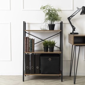 Regál Vior 64 cm ořech/černý