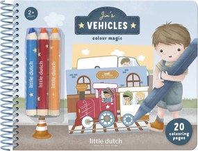 Omaľovánky s pastelkami Doprava Jim