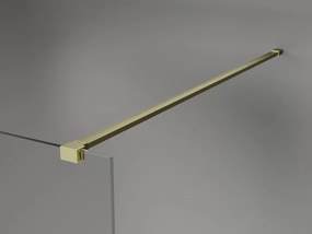 Mexen Lunar sprchová stena ľavá 130 x 200 cm, 8mm číre sklo, zlatá matná, 830-130-000-55-00-L
