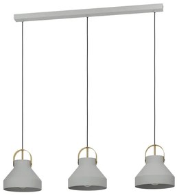 Eglo 390227 - Luster na lanku ESTEPONA 3xE27/40W/230V šedá