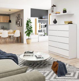 Komoda Kapil III (biela). Akcia -19%. Vlastná spoľahlivá doprava až k Vám domov. 1128647