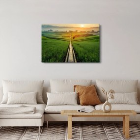 Obraz - Východ slnka nad údolím (90x60 cm)