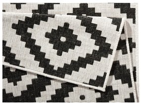 Čierno-krémový vonkajší koberec NORTHRUGS Malta, 80 x 150 cm