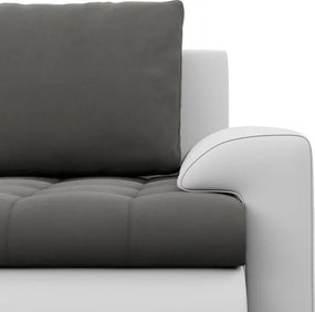 Sedacia súprava FORESTA ULL v tvare U tmavosivá / biela