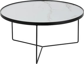 Konferenčný stolík v marble dizajne Helaine - Ø 80 * 40 cm