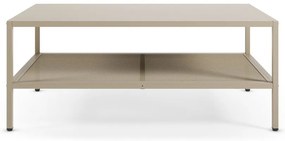 Krémovobiely kovový konferenčný stolík 60x100 cm Fayna – Marckeric