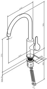 Kuchynská batéria AM.PM X-Joy FXB07000 chróm