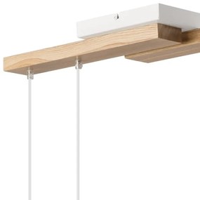 Luster na lanku CORTINA 4xE27/15W/230V biela/dub