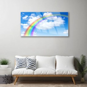 Obraz na skle Dúha nebo mraky príroda 120x60 cm
