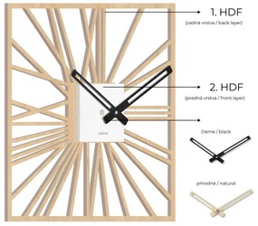Drevené hodiny na stenu - Sentop | HDFK038 | javor