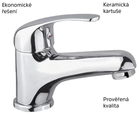 Mereo Mereo, Umývadlová stojanková batéria vyššia, Lila, bez výpuste, vyššia varianta, MER-CBEE10103