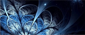 Obraz tmavomodrého kvetu (120x50 cm)