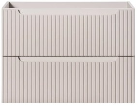Závěsná skříňka pod umyvadlo Nova Cashmere II s deskou 80 cm kašmír/dub coast evoke