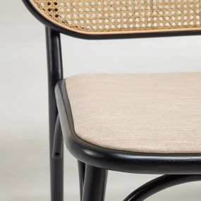 Čierne kreslo Kave Home Doriane