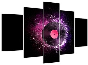 Obraz - Vinylová doska v ružovo-fialových (150x105 cm)
