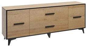 TV stolík RTV2D2S Lilly LY05, Farba:: shirin walnut / shirin walnut + čierna