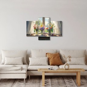 Obraz - Kytica pri okne (90x60 cm)