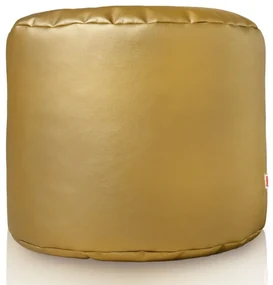 Taburetka Cilindro zlatá ekokoža