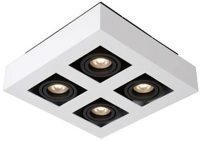 Lucide 09119/21/31 XIRAX - Stropné bodové osvetlenie - LED stmievanie do teplej farby - GU10 - 4x5W 2200K / 3000K - biela