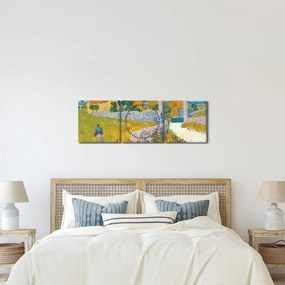 Obraz - Vincent van Gogh, Farmhouse in Provence, reprodukcia (s hodinami) (90x30 cm)