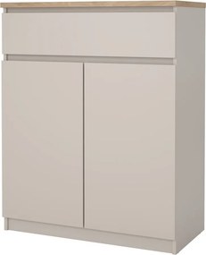 Krémovobiela komoda 80x100x40 cm Naia – Tvilum