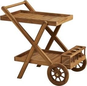 Servírovací stolík na kolieskach z masívneho dreva 50x86 cm Pasaku – House Nordic