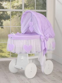 My Sweet Baby Prútený košík s kapucňou- Amelie biele bodky na orgovánu Limitovaná edícia