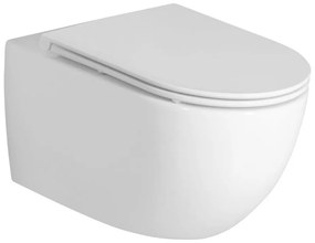 Bruckner - Závesné WC Vortex Rimless FULDA keramika/biela