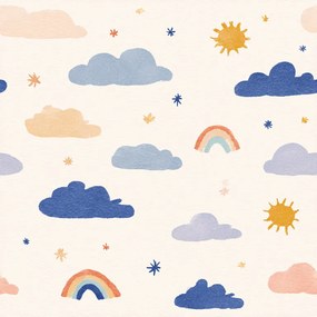 Krepové obliečky do postieľky Renforcé CLOUDIRO farebné Rozmer obliečky: 45 x 65 cm | 90 x 140 cm