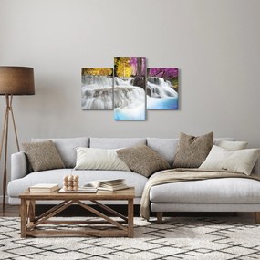 Obraz Erawan vodopádu v lese (90x60 cm)