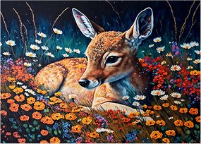 Obraz - Maľované srne (70x50 cm)