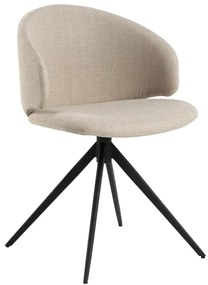 Otočná jídelní židle Ella béžová/černá