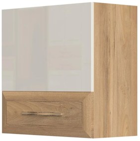 Závesná skrinka Gala VK55-1K/GL lakované pacific walnut/beige