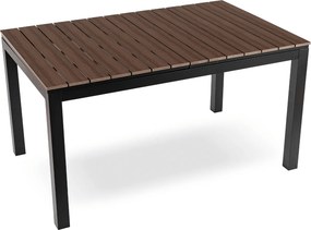 Záhradný stôl obdĺžnikový JOY 140 – 180 cm rozkladací orech/čierna