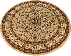 TA Koberec F740A SVETLO BÉŽOVÉ KOLESO ATLAS PP Rozmer: 140x140 cm
