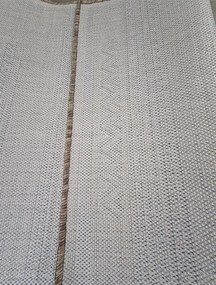Sisalový koberec s geometrickým vzorom – béžovo-sivý, obdĺžnikový Rozmer: 40x60 cm