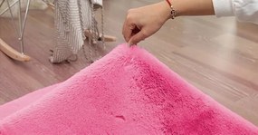 Protišmykový koberec RABBIT tmavoružový kruh